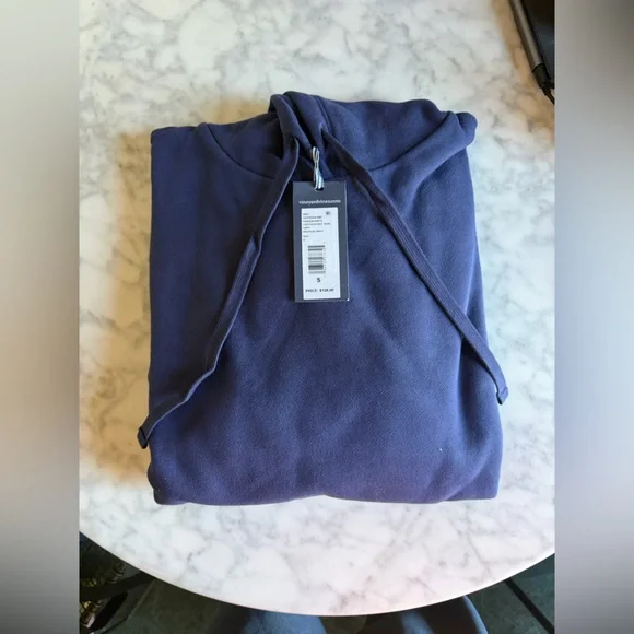 Vineyard Vines Men’s Nautical Navy Blue Clean Fleece Hoodie NWT Size Small - Picture 3 of 6